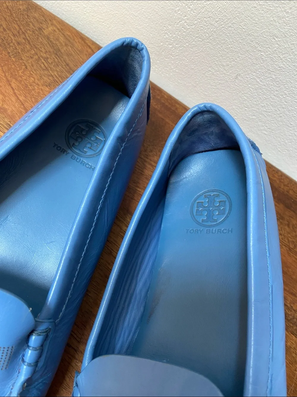 Tory Burch Lowell Driving Loafers in Light Blue